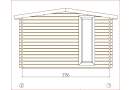  Domek drewniany Alba 24m² (6x4m), 44mm