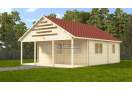 Domek letniskowy Aura 50m² (6x8m), 44mm