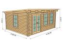 ​Domek drewniany Atlant 20m² (5x4m), 44mm