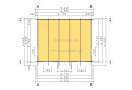 Domek drewniany Torino 20m² (5x4m), 44mm