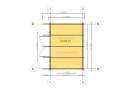 Domek ogrodowy drewniany Brighton 12m² (4x3m), 44mm