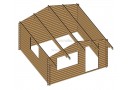 Domek drewniany Faro 20m² (4x5m), 44mm