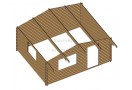 Domek drewniany Faro 25m² (5x5m), 44mm