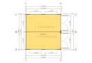 Podwójny garaż drewniany Double C 36m² (6x6m), 44mm
