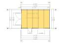 Garaż drewniany Modern brama wliczona 24m² (4x6m), 44 mm