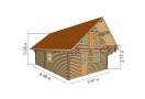Domek letniskowy Lincoln 95m² (6x9m), 44mm