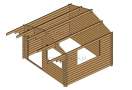 Domek drewniany Monaco 12m² (4x3m), 44mm