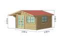 Domek drewniany Monaco 16m² (4x4m), 44mm