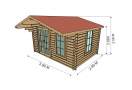 Domek ogrodowy drewniany Milano 12m² (4x3m), 44mm