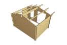 Domek ogrodowy drewniany Milano 12m² (4x3m), 44mm