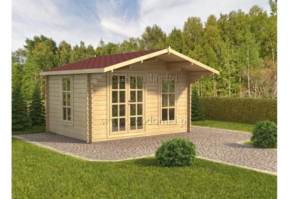 Domek ogrodowy drewniany Milano 12m² (4x3m), 44mm