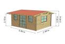  Domek drewniany Nida Plus 15m² (5x3m), 44mm